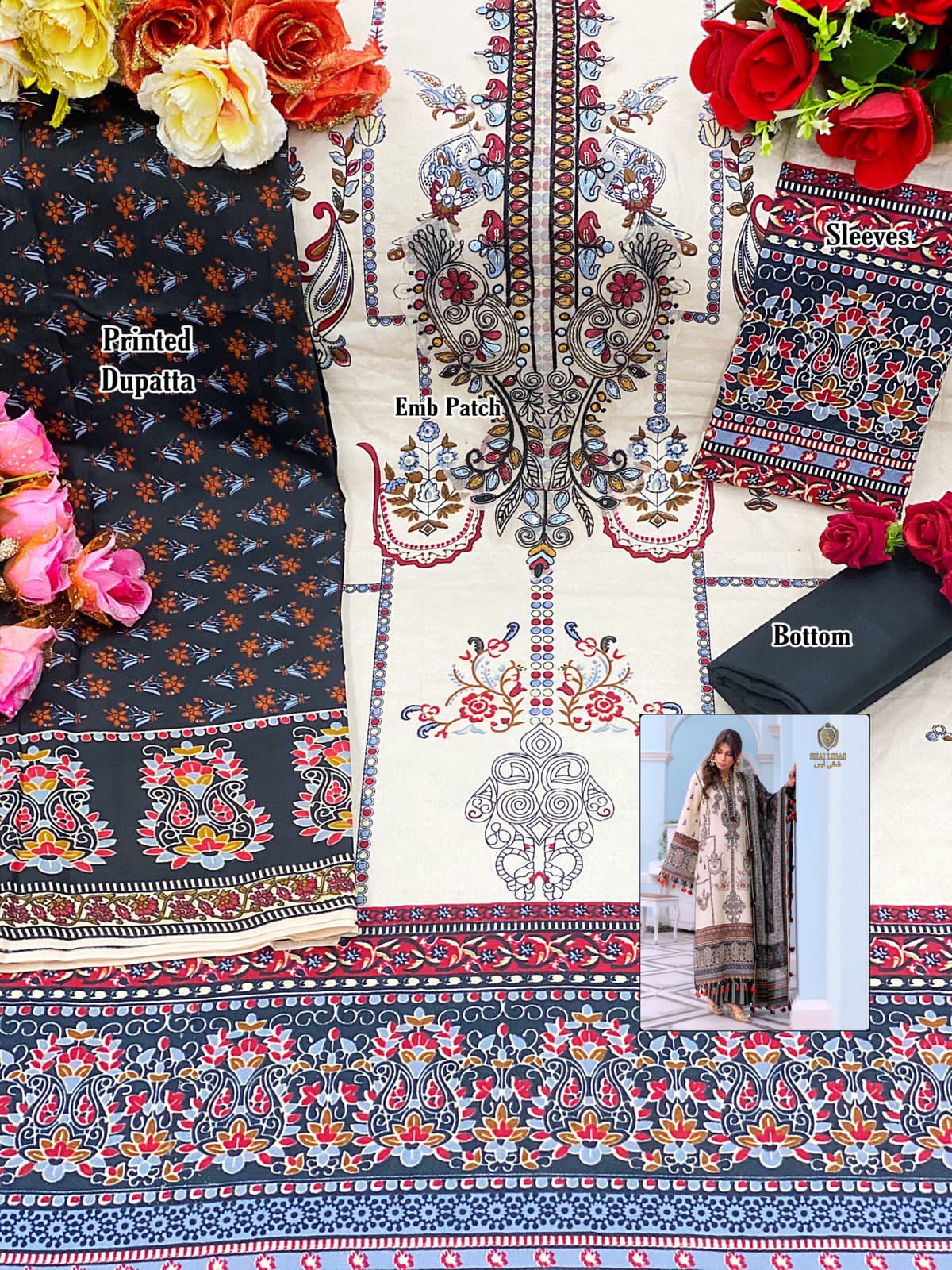 Shai Libas Anaya 2 Cambric Cotton New Fancy Festive Wear Pakistani Salwar Suits collection
